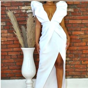 Elegant White Evening Dress